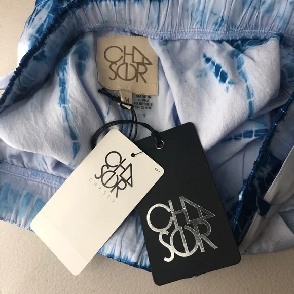 Chaser New Tie Dye Blue Silky Shorts Size XS & M - Picture 3 of 5